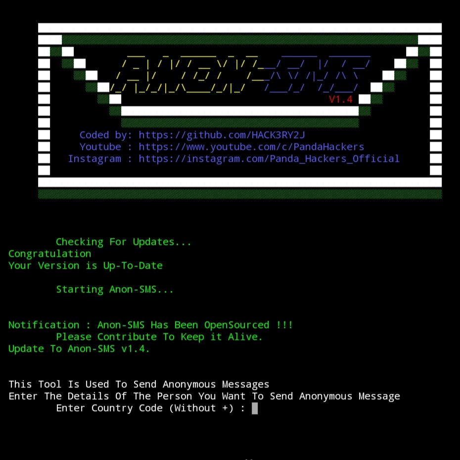 HACK3RY2J/Anon-SMS