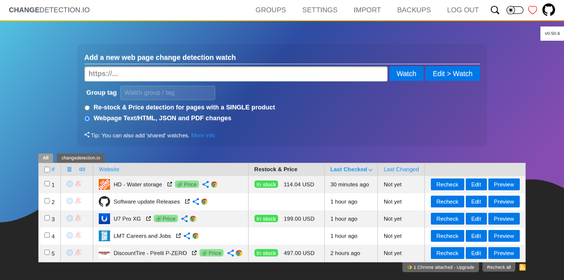 dgtlmoon/changedetection.io