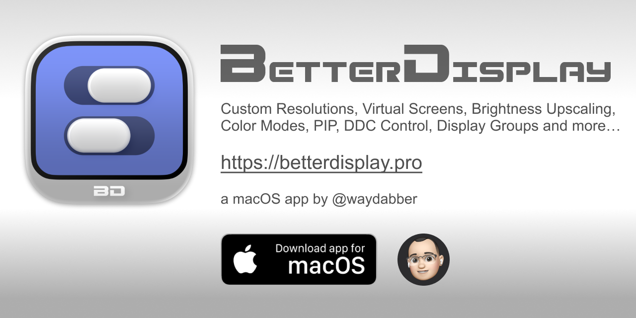 waydabber/BetterDisplay